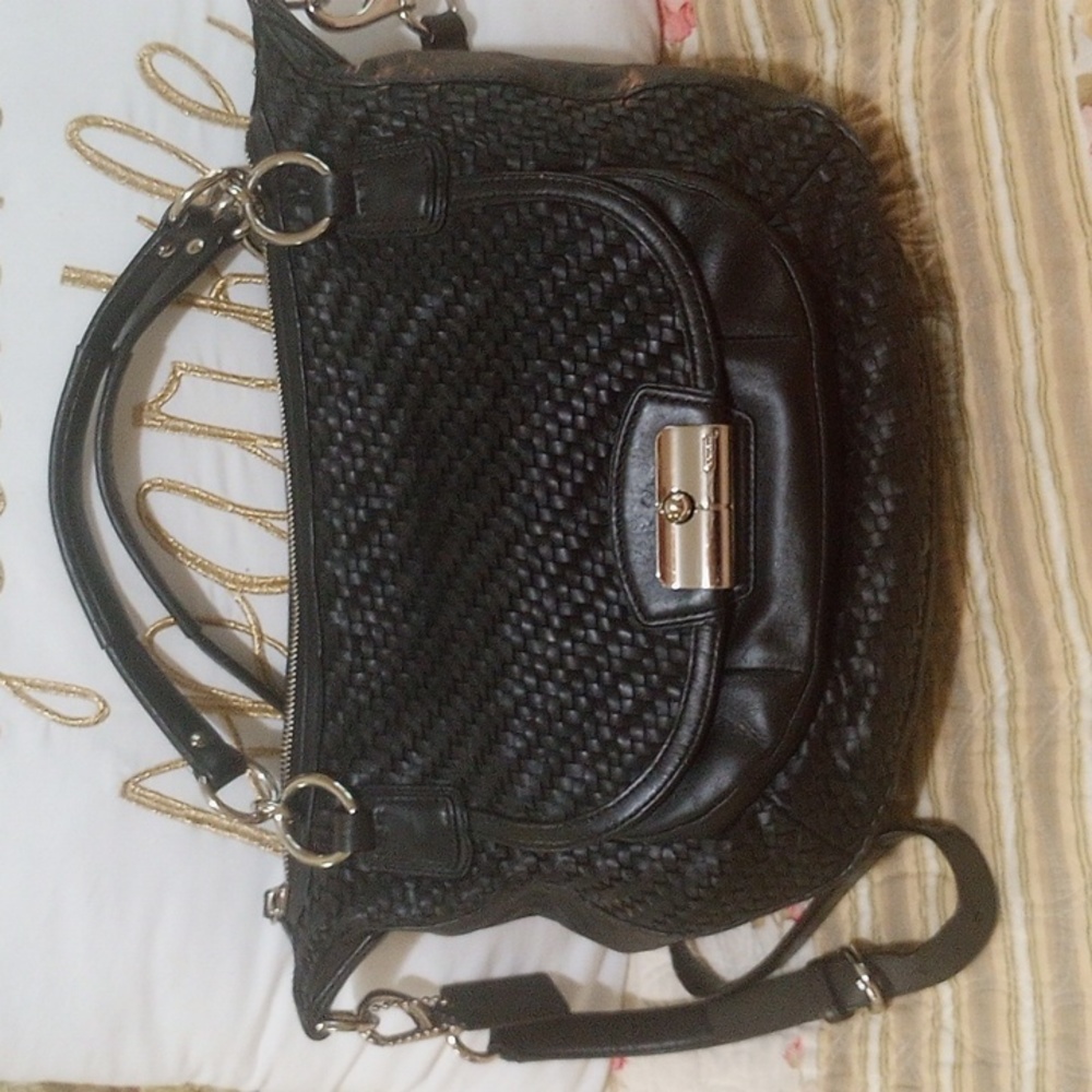 Coach Kristen #19312 Woven Leather Bag